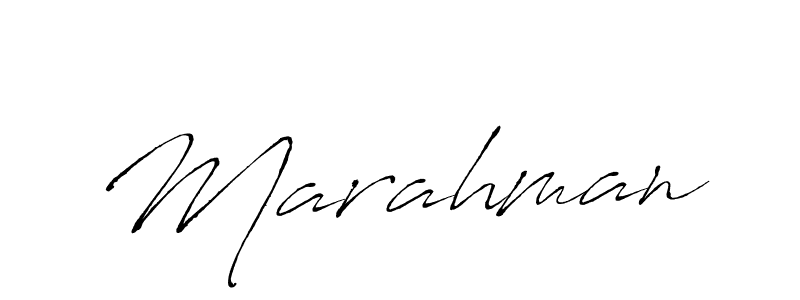 Create a beautiful signature design for name Marahman. With this signature (Antro_Vectra) fonts, you can make a handwritten signature for free. Marahman signature style 6 images and pictures png