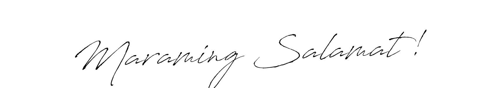 Maraming Salamat! stylish signature style. Best Handwritten Sign (Antro_Vectra) for my name. Handwritten Signature Collection Ideas for my name Maraming Salamat!. Maraming Salamat! signature style 6 images and pictures png