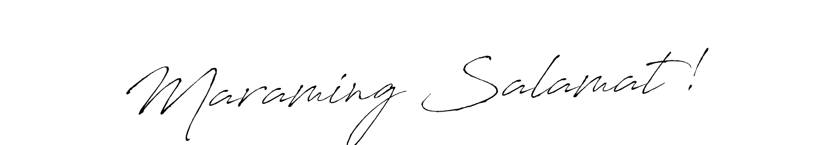 How to make Maraming Salamat! name signature. Use Antro_Vectra style for creating short signs online. This is the latest handwritten sign. Maraming Salamat! signature style 6 images and pictures png