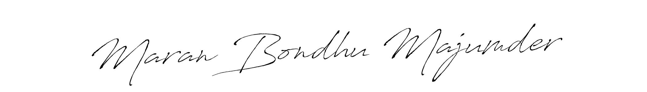 Make a beautiful signature design for name Maran Bondhu Majumder. With this signature (Antro_Vectra) style, you can create a handwritten signature for free. Maran Bondhu Majumder signature style 6 images and pictures png
