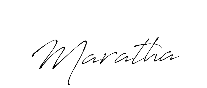 Design your own signature with our free online signature maker. With this signature software, you can create a handwritten (Antro_Vectra) signature for name Maratha. Maratha signature style 6 images and pictures png