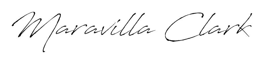 Designed for modern professionals: Maravilla Clark name signature crafted with Antro_Vectra script. Ready for digital PDF workflows. Maravilla Clark signature style 6 images and pictures png