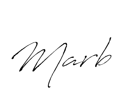 Design your own signature with our free online signature maker. With this signature software, you can create a handwritten (Antro_Vectra) signature for name Marb. Marb signature style 6 images and pictures png