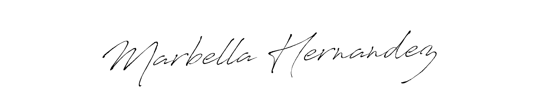 How to make Marbella Hernandez name signature. Use Antro_Vectra style for creating short signs online. This is the latest handwritten sign. Marbella Hernandez signature style 6 images and pictures png