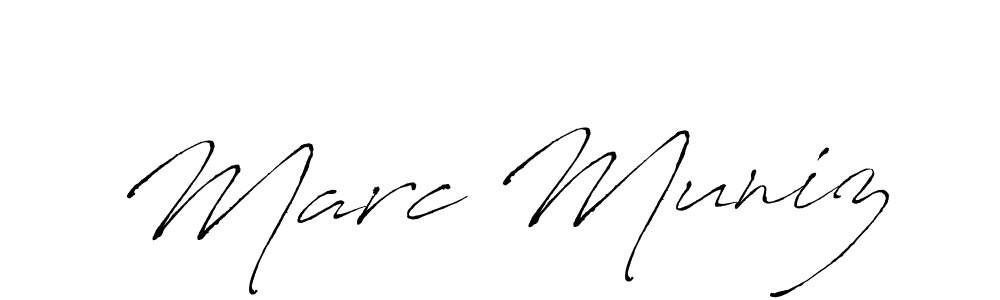 Use a signature maker to create a handwritten signature online. With this signature software, you can design (Antro_Vectra) your own signature for name Marc Muniz. Marc Muniz signature style 6 images and pictures png