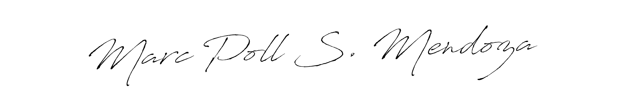 if you are searching for the best signature style for your name Marc Poll S. Mendoza. so please give up your signature search. here we have designed multiple signature styles  using Antro_Vectra. Marc Poll S. Mendoza signature style 6 images and pictures png