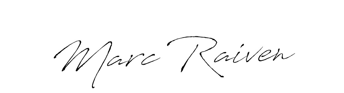 How to make Marc Raiven name signature. Use Antro_Vectra style for creating short signs online. This is the latest handwritten sign. Marc Raiven signature style 6 images and pictures png