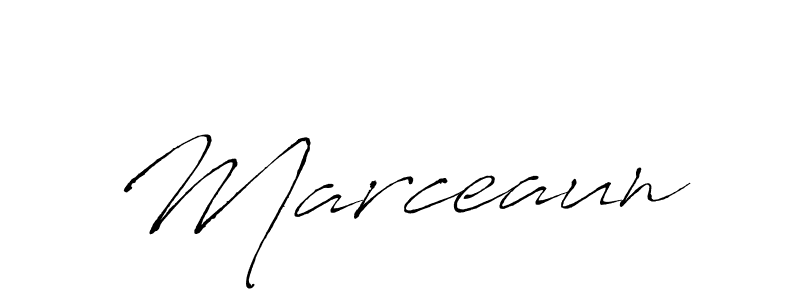 Use a signature maker to create a handwritten signature online. With this signature software, you can design (Antro_Vectra) your own signature for name Marceaun. Marceaun signature style 6 images and pictures png