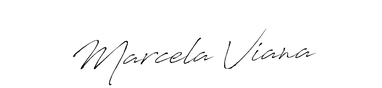 Make a beautiful signature design for name Marcela Viana. With this signature (Antro_Vectra) style, you can create a handwritten signature for free. Marcela Viana signature style 6 images and pictures png