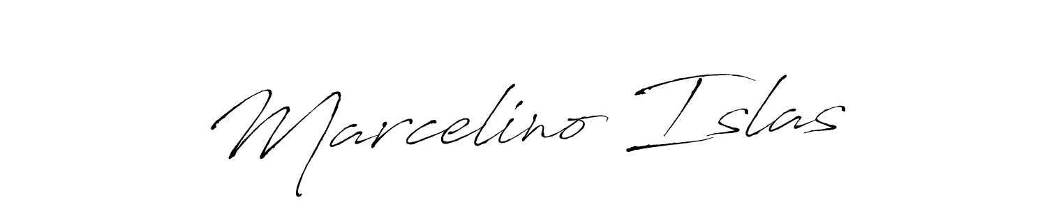 Marcelino Islas stylish signature style. Best Handwritten Sign (Antro_Vectra) for my name. Handwritten Signature Collection Ideas for my name Marcelino Islas. Marcelino Islas signature style 6 images and pictures png