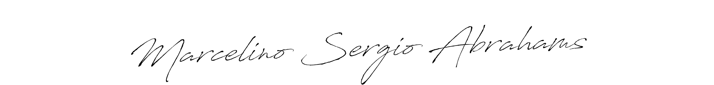 You should practise on your own different ways (Antro_Vectra) to write your name (Marcelino Sergio Abrahams) in signature. don't let someone else do it for you. Marcelino Sergio Abrahams signature style 6 images and pictures png