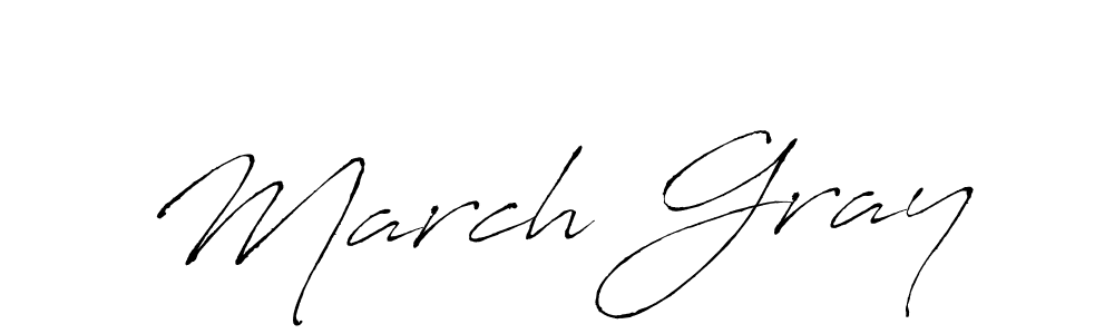 Design your own signature with our free online signature maker. With this signature software, you can create a handwritten (Antro_Vectra) signature for name March Gray. March Gray signature style 6 images and pictures png