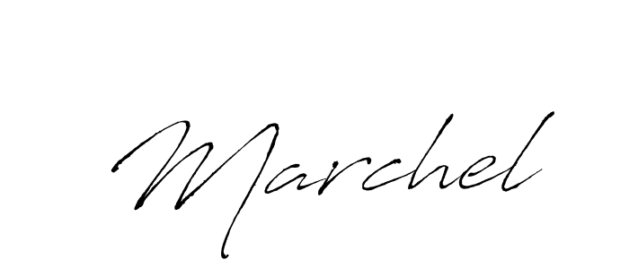 Design your own signature with our free online signature maker. With this signature software, you can create a handwritten (Antro_Vectra) signature for name Marchel. Marchel signature style 6 images and pictures png