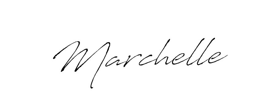 Design your own signature with our free online signature maker. With this signature software, you can create a handwritten (Antro_Vectra) signature for name Marchelle. Marchelle signature style 6 images and pictures png