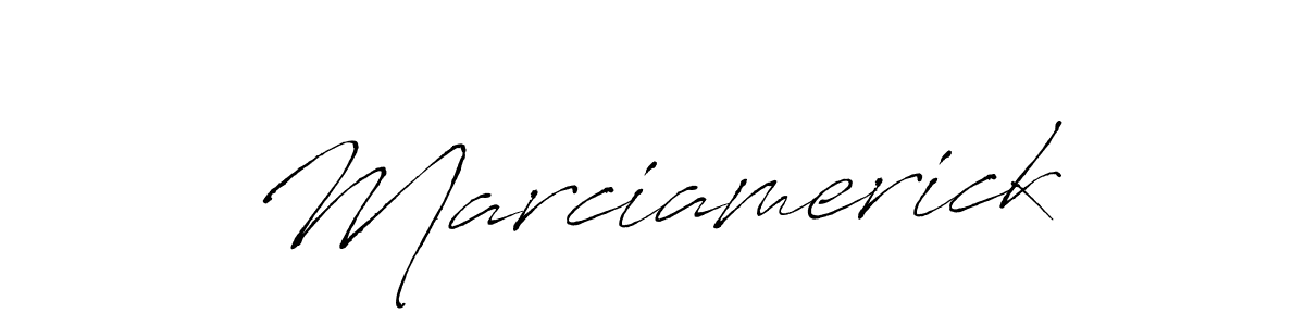Marciamerick stylish signature style. Best Handwritten Sign (Antro_Vectra) for my name. Handwritten Signature Collection Ideas for my name Marciamerick. Marciamerick signature style 6 images and pictures png