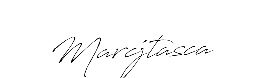 Use a signature maker to create a handwritten signature online. With this signature software, you can design (Antro_Vectra) your own signature for name Marcjtasca. Marcjtasca signature style 6 images and pictures png