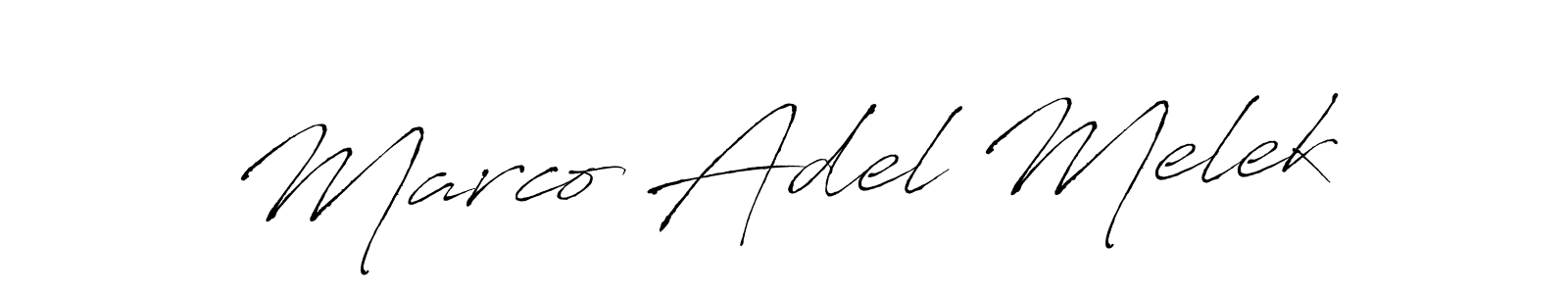 The best way (Antro_Vectra) to make a short signature is to pick only two or three words in your name. The name Marco Adel Melek include a total of six letters. For converting this name. Marco Adel Melek signature style 6 images and pictures png