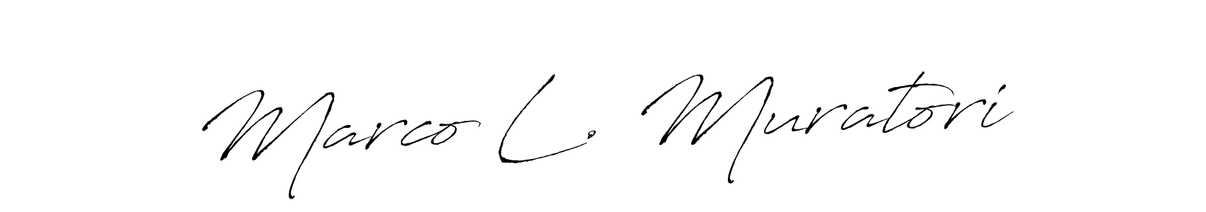 Marco L. Muratori stylish signature style. Best Handwritten Sign (Antro_Vectra) for my name. Handwritten Signature Collection Ideas for my name Marco L. Muratori. Marco L. Muratori signature style 6 images and pictures png