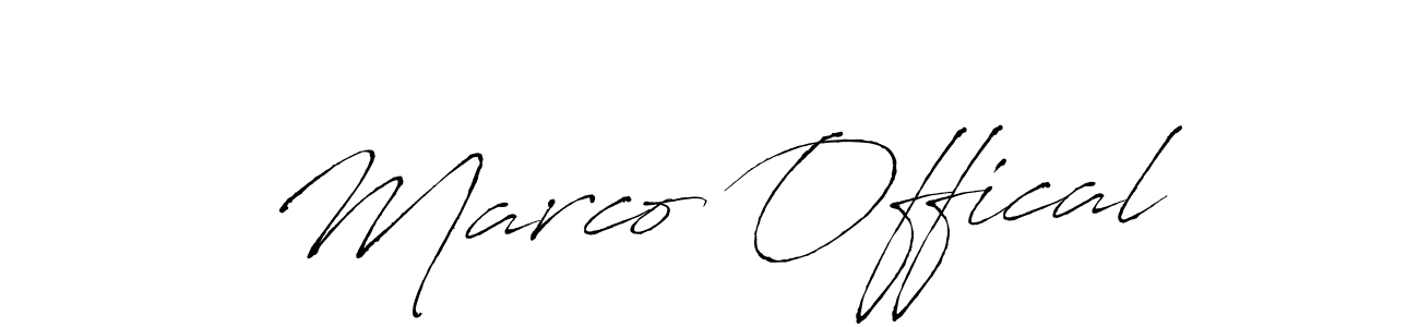 Create a beautiful signature design for name Marco Offical. With this signature (Antro_Vectra) fonts, you can make a handwritten signature for free. Marco Offical signature style 6 images and pictures png