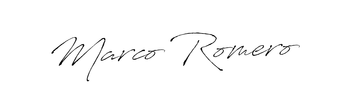 Design your own signature with our free online signature maker. With this signature software, you can create a handwritten (Antro_Vectra) signature for name Marco Romero. Marco Romero signature style 6 images and pictures png