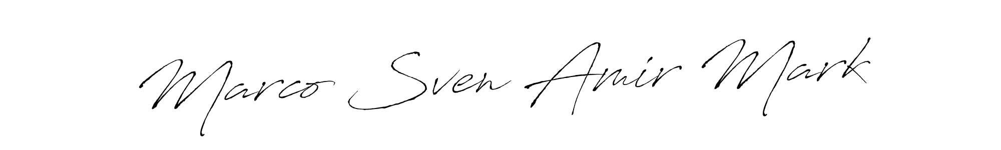 Create a beautiful signature design for name Marco Sven Amir Mark. With this signature (Antro_Vectra) fonts, you can make a handwritten signature for free. Marco Sven Amir Mark signature style 6 images and pictures png