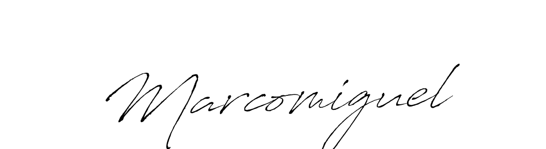 Also we have Marcomiguel name is the best signature style. Create professional handwritten signature collection using Antro_Vectra autograph style. Marcomiguel signature style 6 images and pictures png