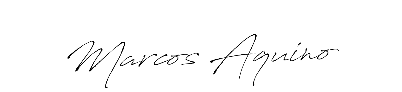 Marcos Aquino stylish signature style. Best Handwritten Sign (Antro_Vectra) for my name. Handwritten Signature Collection Ideas for my name Marcos Aquino. Marcos Aquino signature style 6 images and pictures png