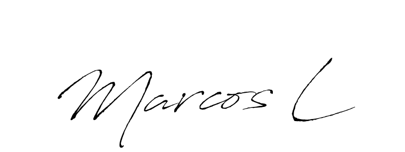 Create a beautiful signature design for name Marcos L. With this signature (Antro_Vectra) fonts, you can make a handwritten signature for free. Marcos L signature style 6 images and pictures png