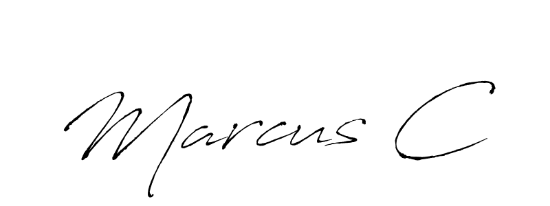 Marcus C stylish signature style. Best Handwritten Sign (Antro_Vectra) for my name. Handwritten Signature Collection Ideas for my name Marcus C. Marcus C signature style 6 images and pictures png