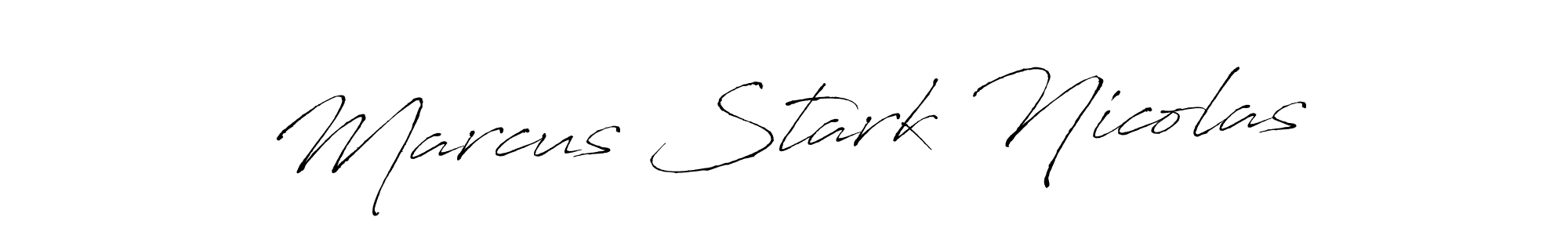Create a beautiful signature design for name Marcus Stark Nicolas. With this signature (Antro_Vectra) fonts, you can make a handwritten signature for free. Marcus Stark Nicolas signature style 6 images and pictures png
