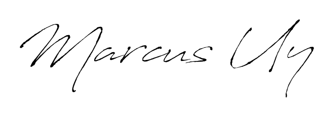 Also You can easily find your signature by using the search form. We will create Marcus Uy name handwritten signature images for you free of cost using Antro_Vectra sign style. Marcus Uy signature style 6 images and pictures png