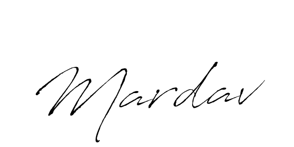 Make a beautiful signature design for name Mardav. With this signature (Antro_Vectra) style, you can create a handwritten signature for free. Mardav signature style 6 images and pictures png