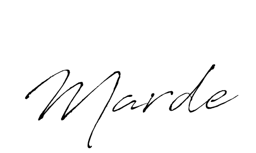 Marde stylish signature style. Best Handwritten Sign (Antro_Vectra) for my name. Handwritten Signature Collection Ideas for my name Marde. Marde signature style 6 images and pictures png