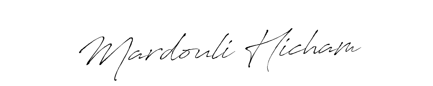 if you are searching for the best signature style for your name Mardouli Hicham. so please give up your signature search. here we have designed multiple signature styles  using Antro_Vectra. Mardouli Hicham signature style 6 images and pictures png