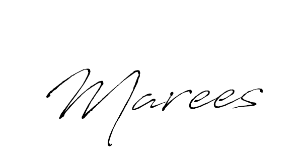 Design your own signature with our free online signature maker. With this signature software, you can create a handwritten (Antro_Vectra) signature for name Marees. Marees signature style 6 images and pictures png