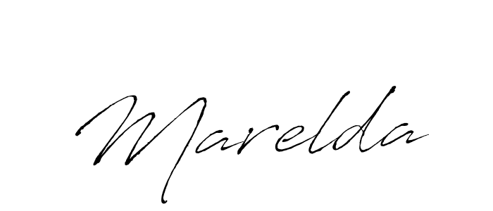 Use a signature maker to create a handwritten signature online. With this signature software, you can design (Antro_Vectra) your own signature for name Marelda. Marelda signature style 6 images and pictures png