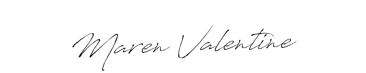 Create a beautiful signature design for name Maren Valentine. With this signature (Antro_Vectra) fonts, you can make a handwritten signature for free. Maren Valentine signature style 6 images and pictures png