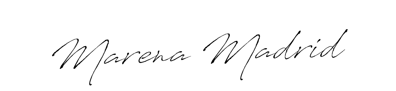 Marena Madrid stylish signature style. Best Handwritten Sign (Antro_Vectra) for my name. Handwritten Signature Collection Ideas for my name Marena Madrid. Marena Madrid signature style 6 images and pictures png