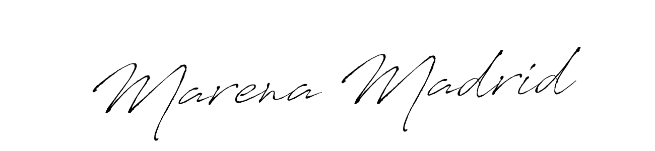 Marena Madrid stylish signature style. Best Handwritten Sign (Antro_Vectra) for my name. Handwritten Signature Collection Ideas for my name Marena Madrid. Marena Madrid signature style 6 images and pictures png