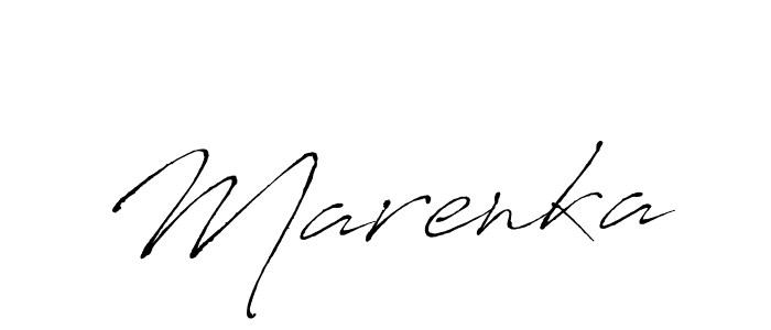 Use a signature maker to create a handwritten signature online. With this signature software, you can design (Antro_Vectra) your own signature for name Marenka. Marenka signature style 6 images and pictures png