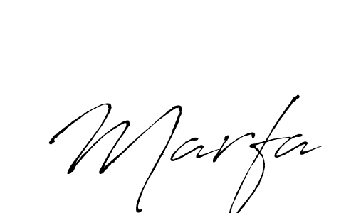 Design your own signature with our free online signature maker. With this signature software, you can create a handwritten (Antro_Vectra) signature for name Marfa. Marfa signature style 6 images and pictures png