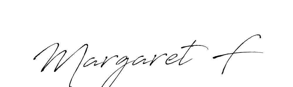 Margaret F stylish signature style. Best Handwritten Sign (Antro_Vectra) for my name. Handwritten Signature Collection Ideas for my name Margaret F. Margaret F signature style 6 images and pictures png