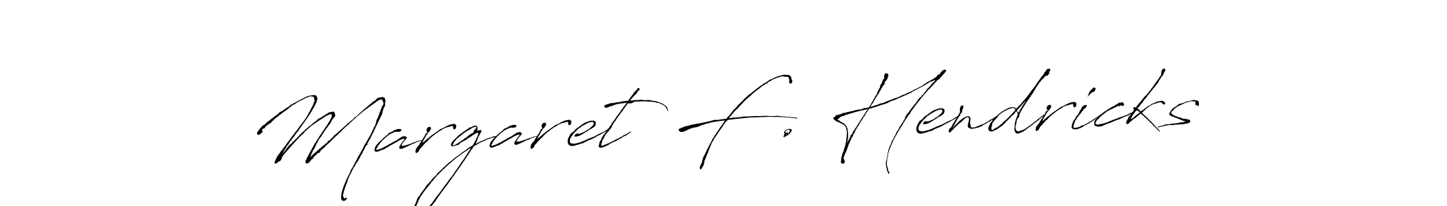 The best way (Antro_Vectra) to make a short signature is to pick only two or three words in your name. The name Margaret F. Hendricks include a total of six letters. For converting this name. Margaret F. Hendricks signature style 6 images and pictures png