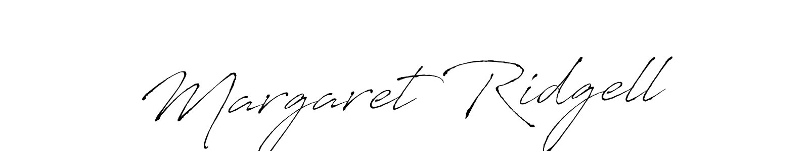 How to make Margaret Ridgell name signature. Use Antro_Vectra style for creating short signs online. This is the latest handwritten sign. Margaret Ridgell signature style 6 images and pictures png