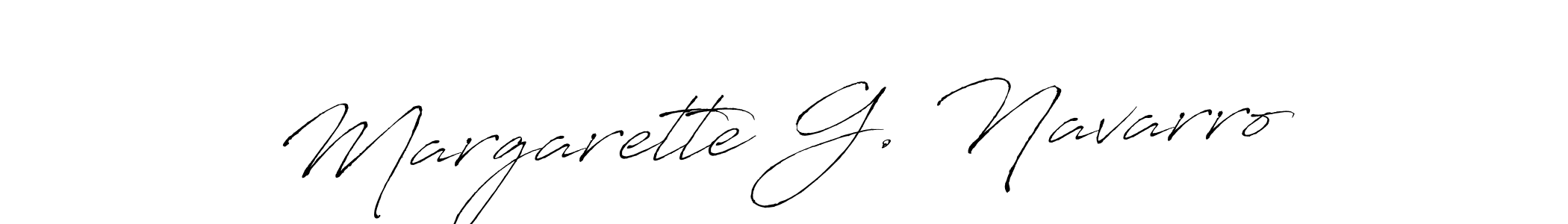 How to make Margarette G. Navarro signature? Antro_Vectra is a professional autograph style. Create handwritten signature for Margarette G. Navarro name. Margarette G. Navarro signature style 6 images and pictures png