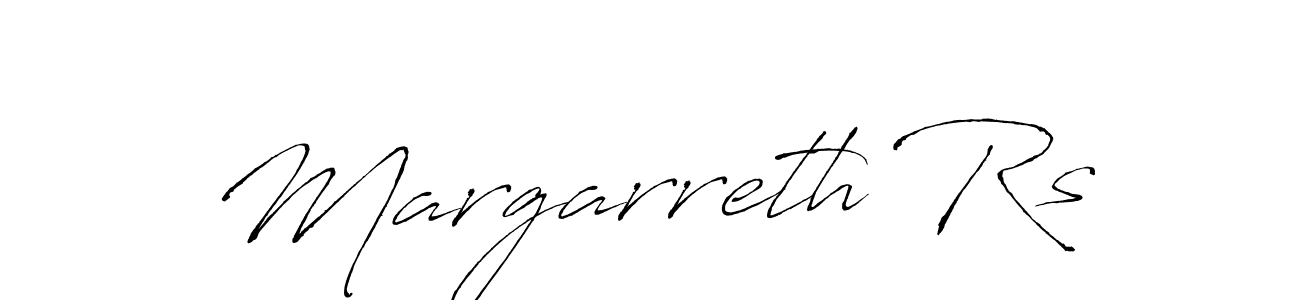Make a beautiful signature design for name Margarreth Rs. With this signature (Antro_Vectra) style, you can create a handwritten signature for free. Margarreth Rs signature style 6 images and pictures png