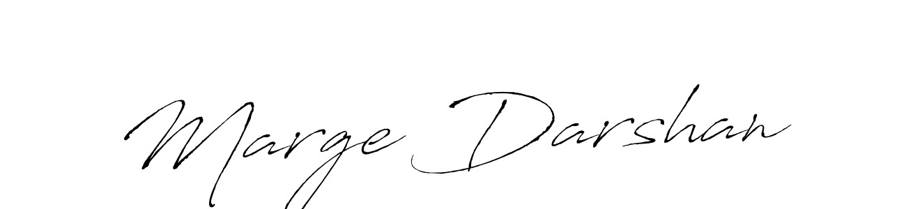 How to make Marge Darshan name signature. Use Antro_Vectra style for creating short signs online. This is the latest handwritten sign. Marge Darshan signature style 6 images and pictures png