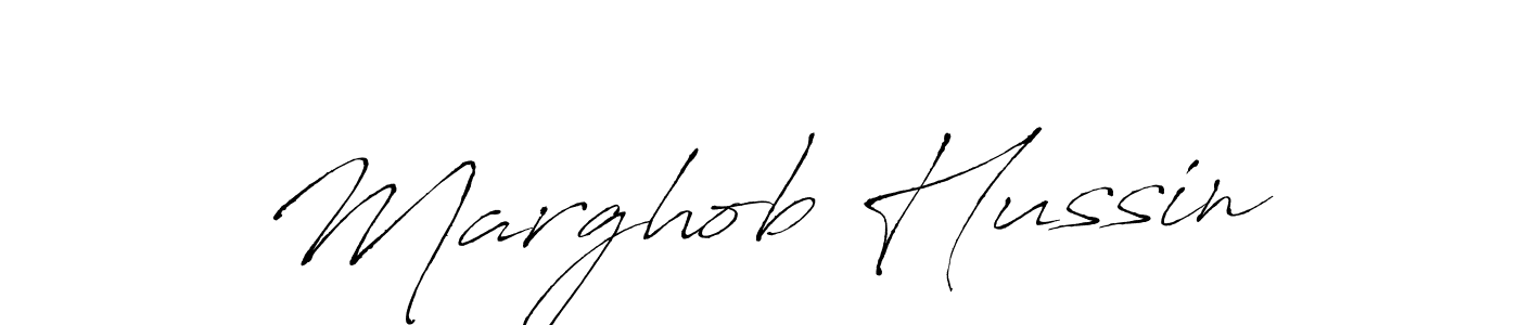 Make a beautiful signature design for name Marghob Hussin. Use this online signature maker to create a handwritten signature for free. Marghob Hussin signature style 6 images and pictures png