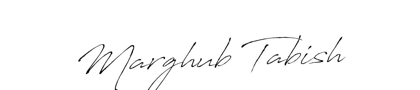 How to make Marghub Tabish name signature. Use Antro_Vectra style for creating short signs online. This is the latest handwritten sign. Marghub Tabish signature style 6 images and pictures png