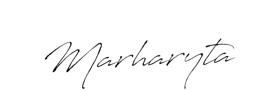 Make a beautiful signature design for name Marharyta. With this signature (Antro_Vectra) style, you can create a handwritten signature for free. Marharyta signature style 6 images and pictures png